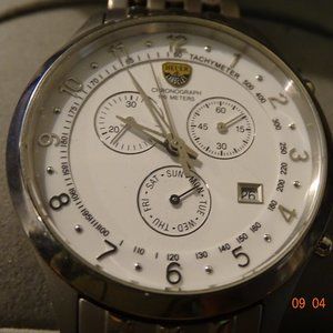 This is a fine watch of titanium materials in the body and watch band.